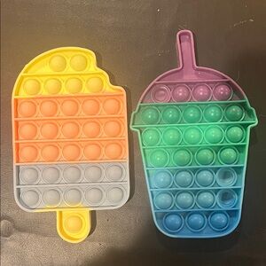 Colorful Ice Cream and Drink Pop It Toy Set